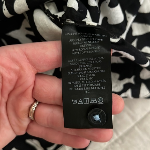 Anthropologie Danielle Kroll Blouse - XS bird print doves 100% cotton - Picture 15 of 16